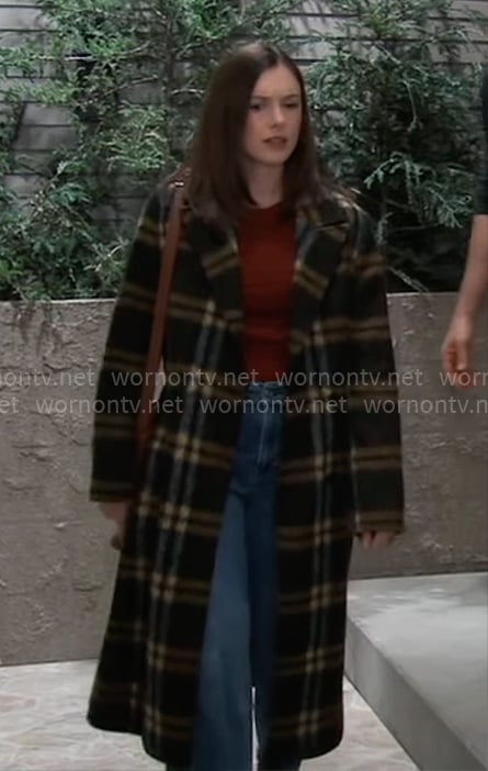 Willow’s plaid coat on General Hospital