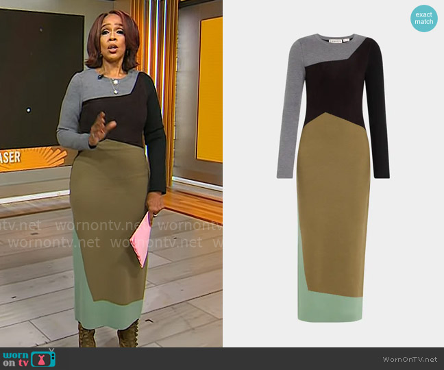 Zankov Miki Dress worn by Gayle King on CBS Mornings