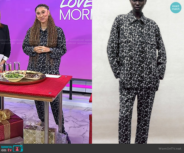 Zara Animal Print Jacket worn by Ally Love on Today