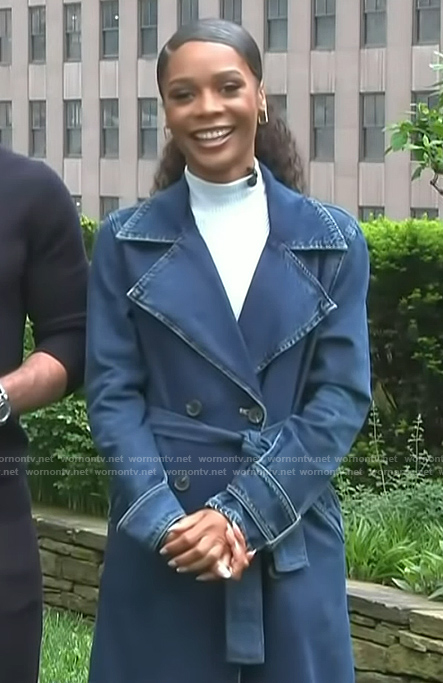 Zuri’s denim coat on Access Hollywood