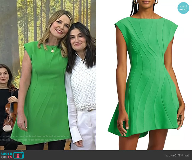 Acler Treven Mini Dress in Clover worn by Savannah Guthrie on Today