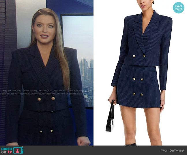 Generation Love Nicolette Pinstripe Blazer worn by Dani Beckstrom on Good Morning America