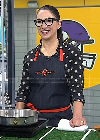 Gesine Bullock-Prado’s black star print shirt on Today