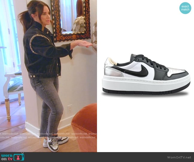 Nike Jordan Sneaker with Silver Toe worn by Kyle Richards on The Real Housewives of Beverly Hills