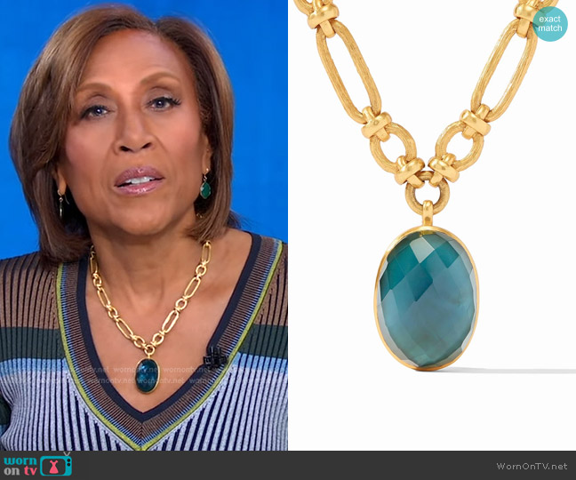 Julie Vos Ivy Statement Necklace worn by Robin Roberts on Good Morning America