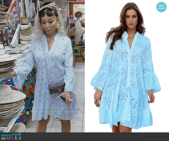 Qingyiyuan Long Sleeve Short Dress worn by Karen Huger on The Real Housewives of Potomac