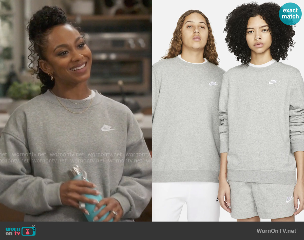 Nike Crew-Neck Sweatshirt worn by Nina (Tetona Jackson) on Poppas House