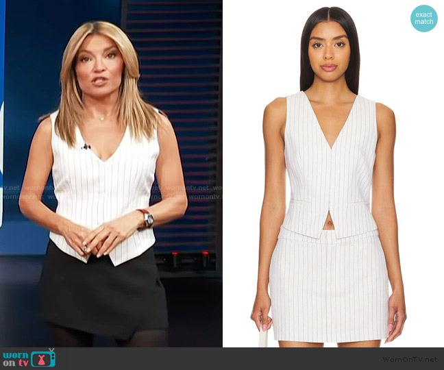 Paige Hosby Vest worn by Kit Hoover on Access Hollywood