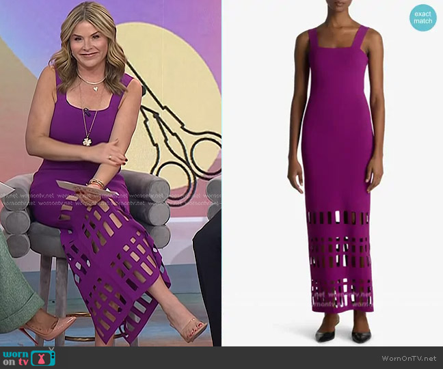 St. John Cutout Milano Knit Sleeveless Gown worn by Jenna Bush Hager on Today
