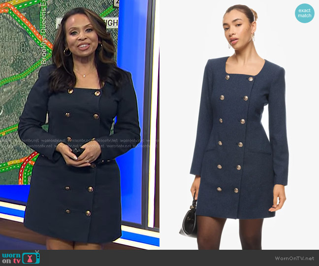 Marissa Webb Collective Tweed Button Dress worn by Adelle Caballero on Today
