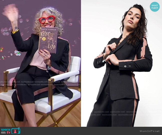 Wildfang The Empower Colorblock Tux Blazer worn by Gayle Forman on Good Morning America
