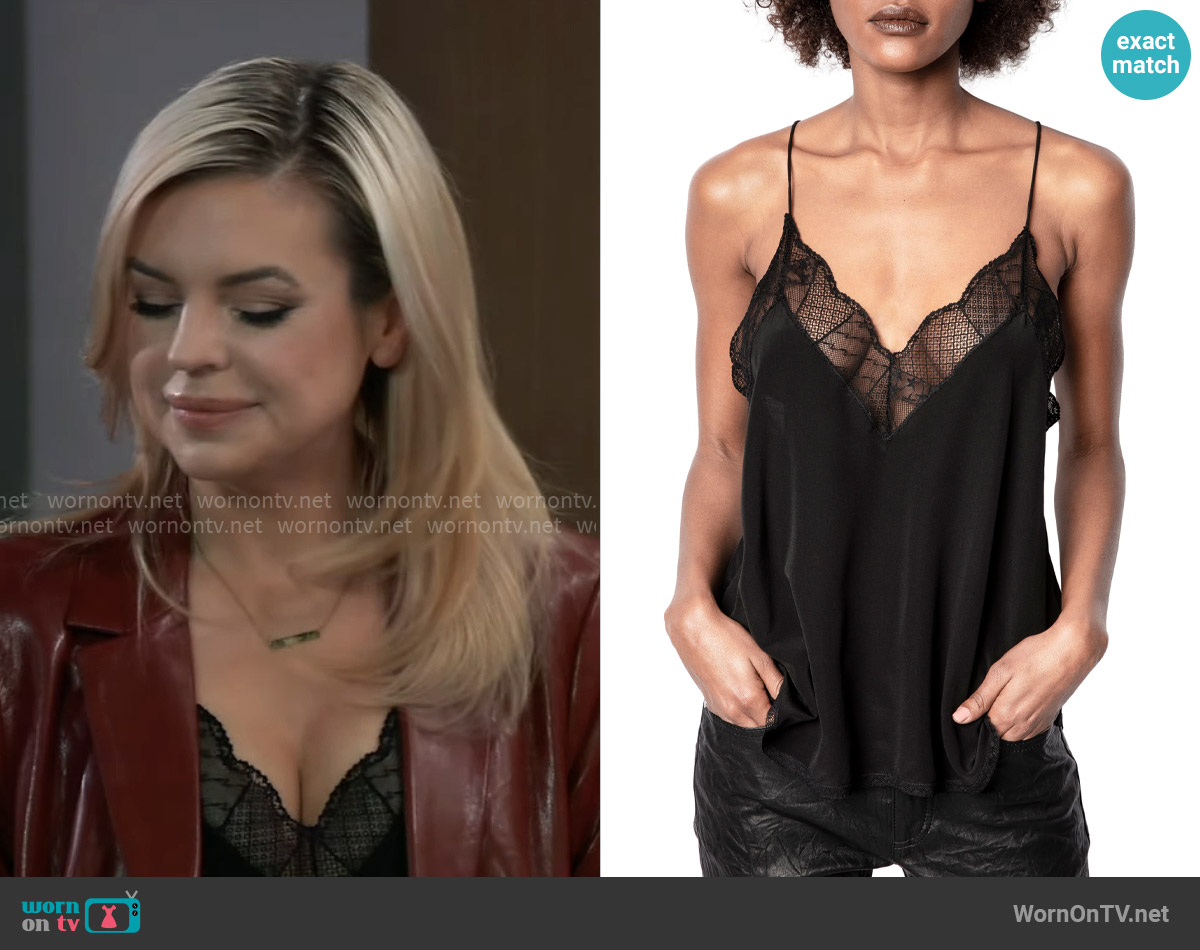 Zadig & Voltaire Christy Camisole worn by Maxie Jones (Kirsten Storms) on General Hospital