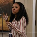 Janine’s striped long sleeve dress on Abbott Elementary