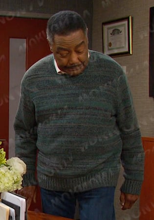 Abe’s green striped sweater on Days of our Lives