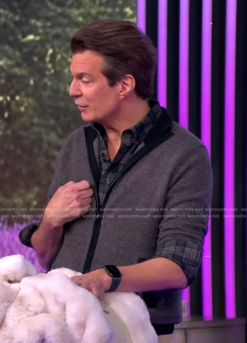 Adam Glassman’s gray cardigan on The View