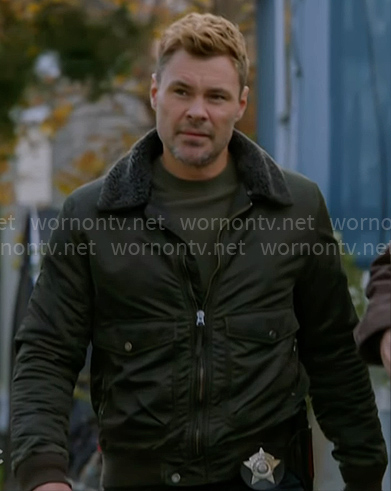 Adam’s fleece collar jacket on Chicago PD