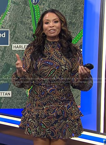 Adelle’s paisley print mini dress on Today