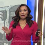 Adelle’s pink surplice dress on Today