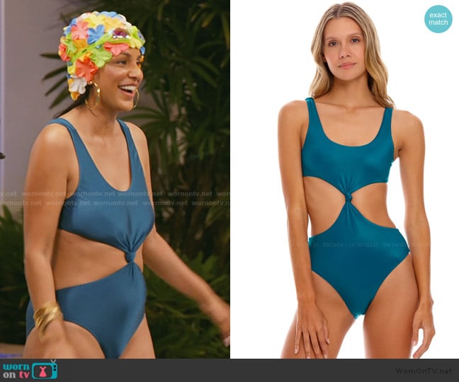 Agua Bendita Kasie One Piece worn by Jessel Taank on The Real Housewives of New York City