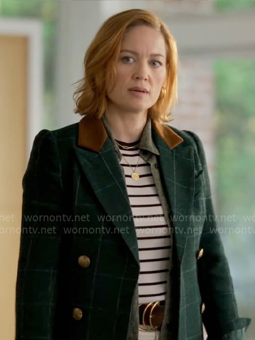 Angie’s green checked blazer on Will Trent