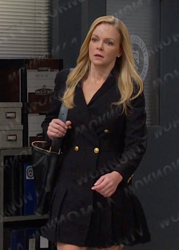 Belle’s black blazer dress on Days of our Lives