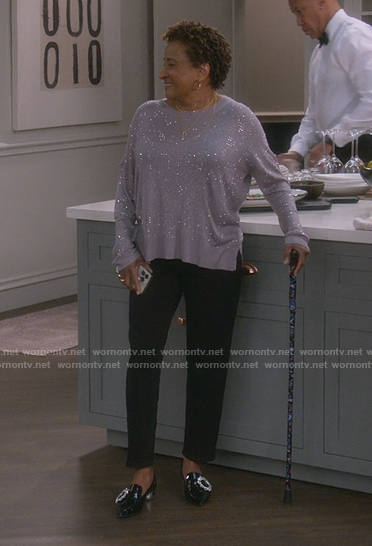 Lucretia’s black embellished boots on The Upshaws