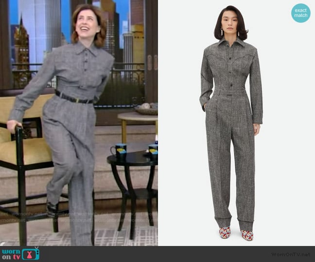 Bottega Veneta Melange Viscose And Silk Trousers worn by Fernanda Torres on Live with Kelly and Mark