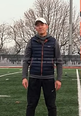 Brian Cheung’s navy down vest on Today