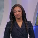 Brittany’s navy tweed blazer dress on Good Morning America