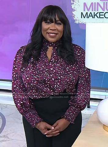 Charli Penn’s printed keyhole blouse on Today
