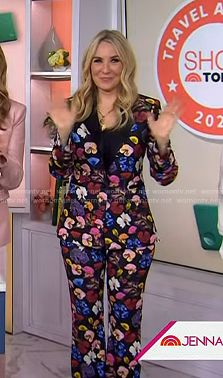 Chassie’s floral blazer and pants on Today