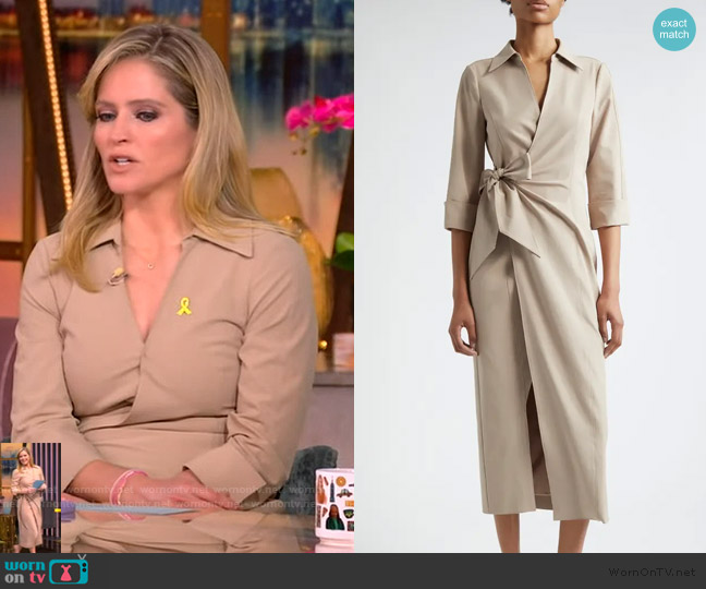 Cinq a Sept Cayleigh Wrap Midi Dress worn by Sara Haines on The View