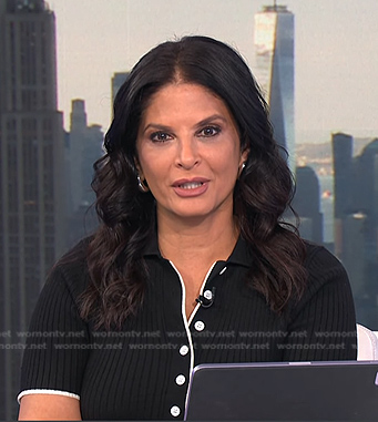 Darlene’s black ribbed polo dress on Today