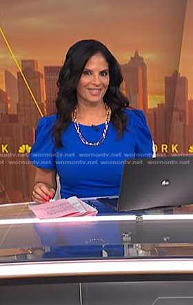 Darlene’s blue short sleeve dress on Today