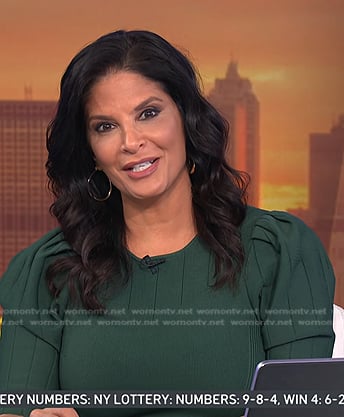 Darlene’s green puff sleeve dress on Today