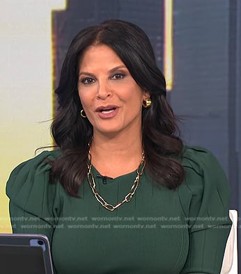Darlene’s green puff sleeve dress on Today