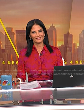 Darlene’s red print shirt on Today