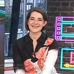 Daryn Carp’s floral two-tone blouse on Today