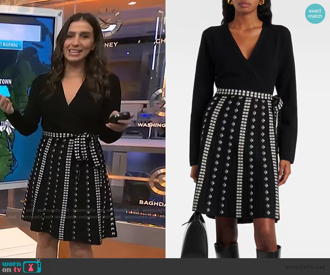 Diane von Furstenberg Chelsea mini dress worn by Angie Lassman on NBC News Daily