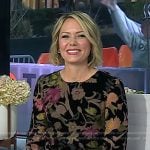 Dylan’s black floral velvet dress on Today
