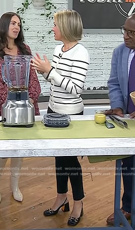 Dylan’s black horsebit slingback pumps on Today
