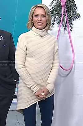 Dylan’s ivory asymmetric sweater on Today