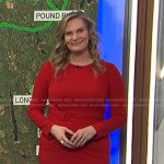 Emily’s red belted sheath dress on Today