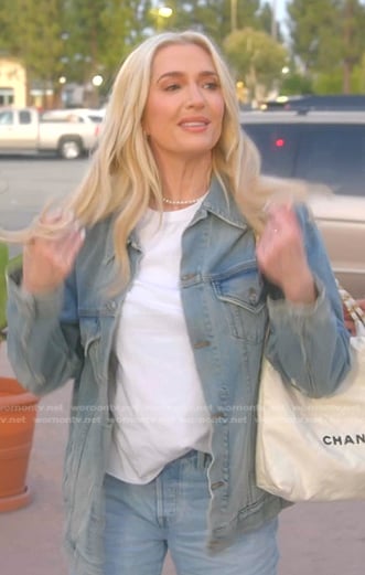 Erika’s embroidered denim jacket on The Real Housewives of Beverly Hills