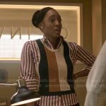 Faith’s striped shirt and sweater vest on Will Trent