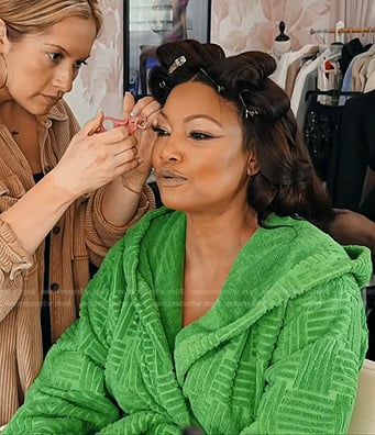 Gacelle’s green bathrobe on The Real Housewives of Beverly Hills