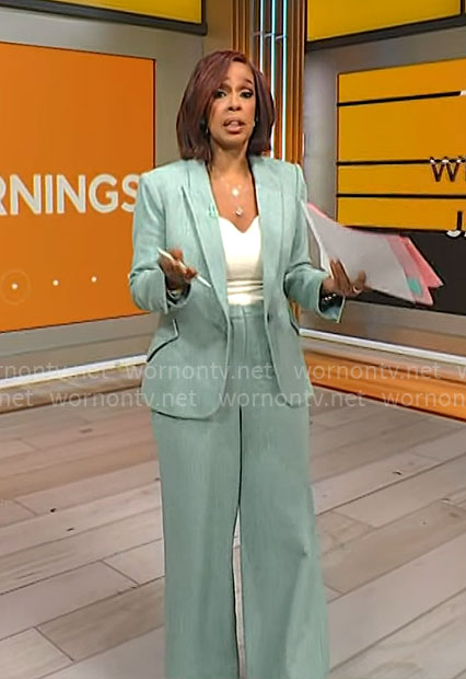 Gayle King’s green suit on CBS Mornings
