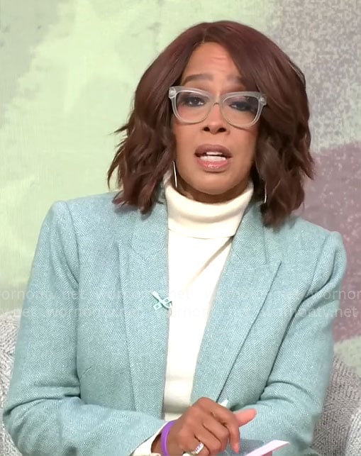 Gayle King’s green suit on CBS Mornings