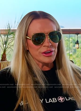 Heather’s green aviator sunglasses on The Real Housewives of Salt Lake City
