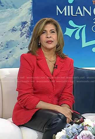 Hoda’s red tweed blazer on Today